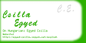 csilla egyed business card